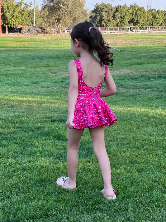 Magenta Sparkles Baby Swim Wear